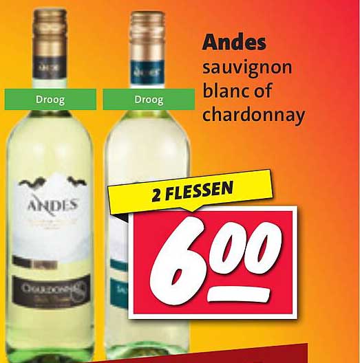 Andes sauvignon blanc of chardonnay