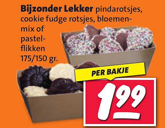 Bijzonder Lekker pindarotsjes, cookie fudge rotsjes, bloemen-mix of pastel-flikken