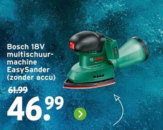 Bosch 18V multischuurmachine EasySander (zonder accu)