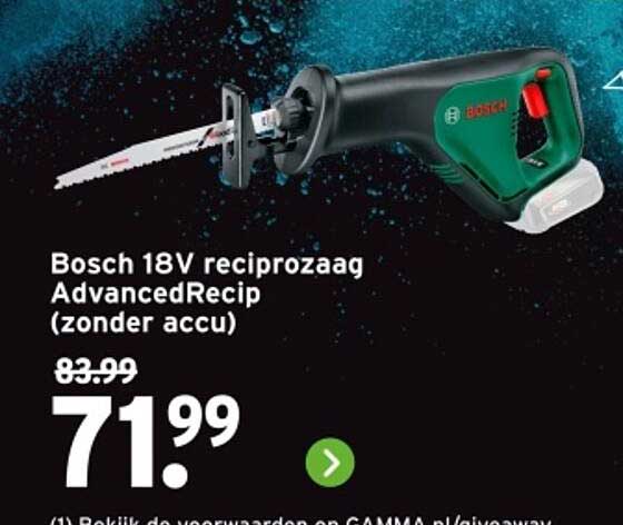 Bosch 18V reciprozaag AdvancedRecip (zonder accu)