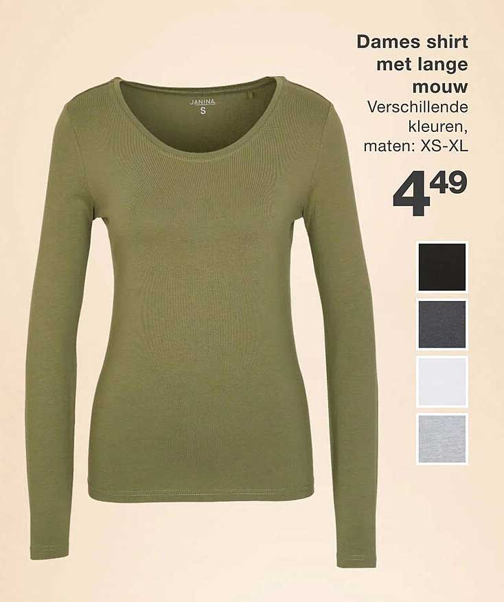 Dames shirt met lange mouw