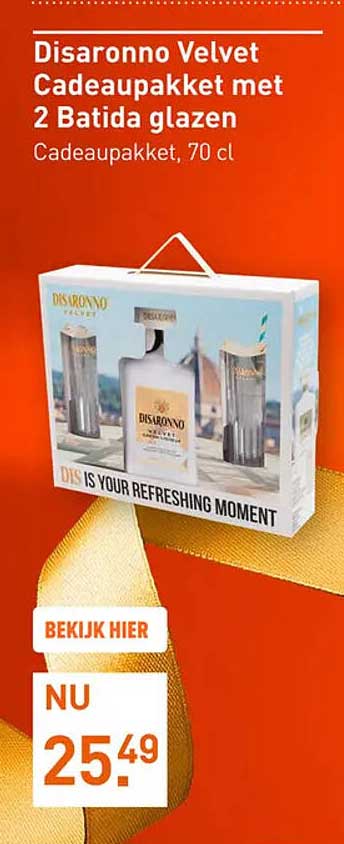 Disaronno Velvet Cadeaupakket met 2 Batida glazen