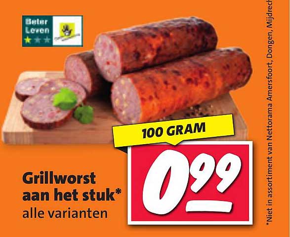 Grillworst aan het stuk* alle varianten