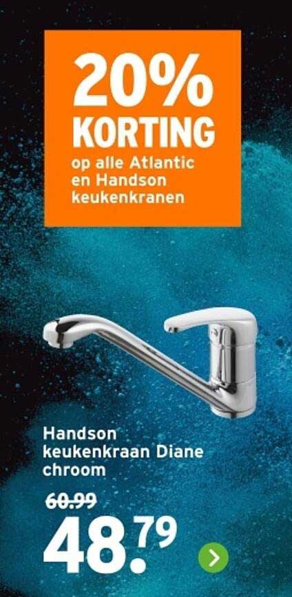 Handson keukenkraan Diane chroom