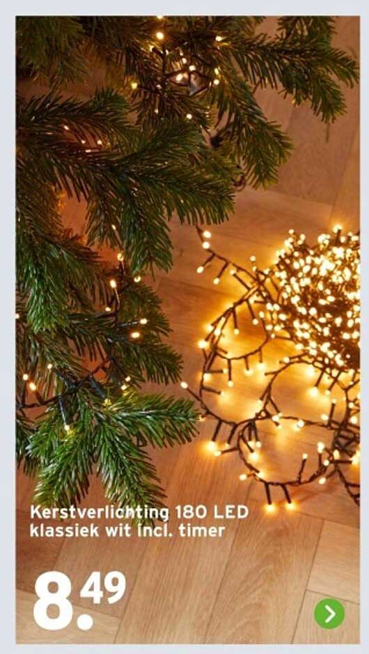 Kerstverlichting 180 LED klassiek wit incl. timer