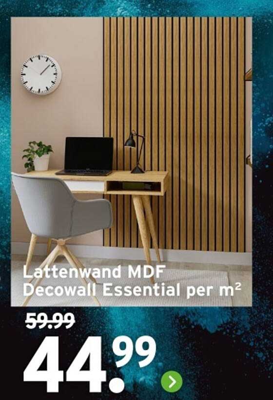 Lattenwand MDF Decowall Essential per m²