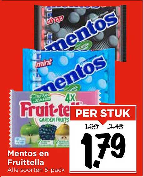 Mentos en Fruittella