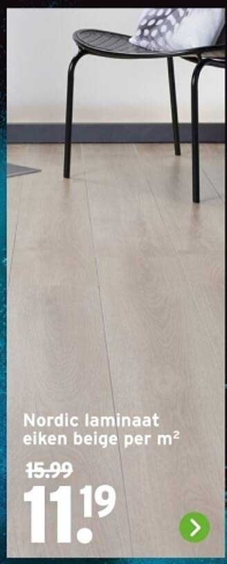 Nordic laminaat eiken beige per m²