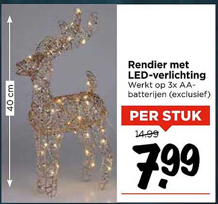 Rendier met LED-verlichting