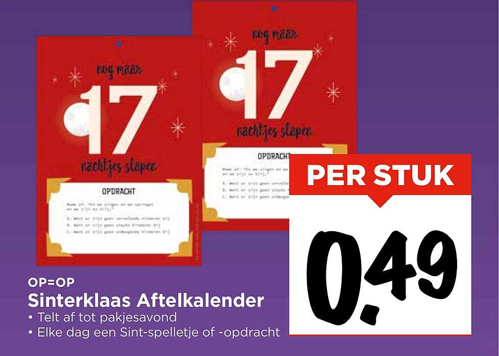 Sinterklaas Aftelkalender