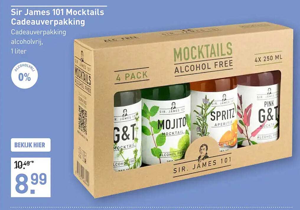 Sir James 101 Mocktails Cadeauverpakking