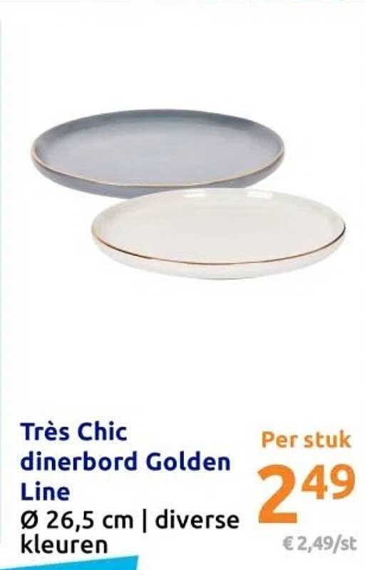 Très Chic dinerbord Golden Line