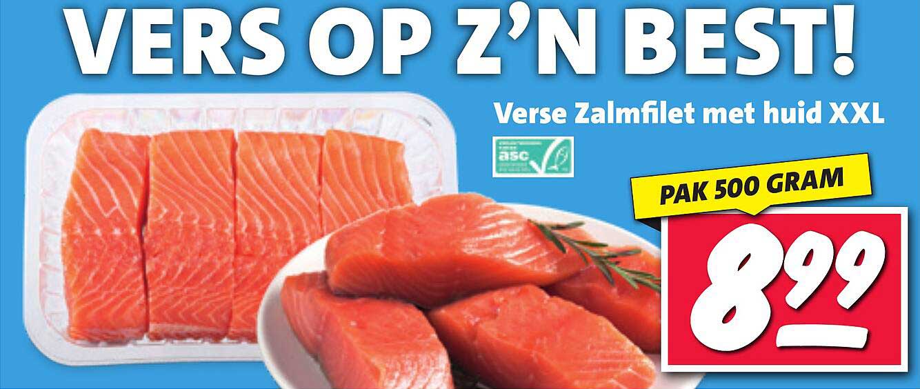 Verse Zalmfilet met huid XXL