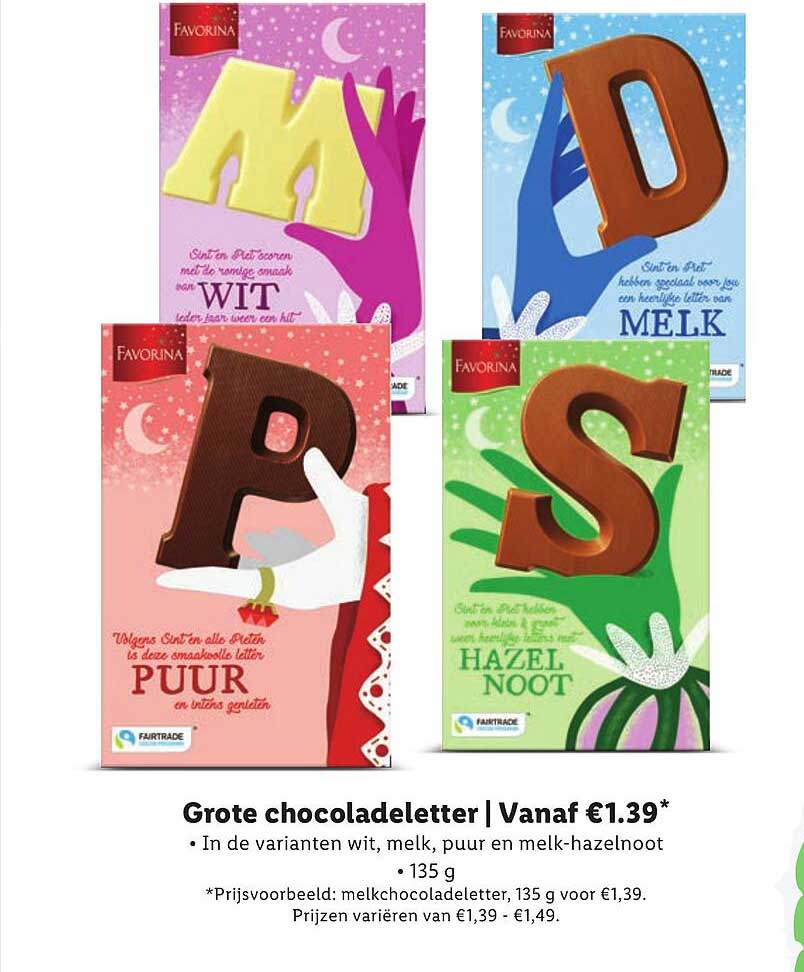 Grote chocoladeletter