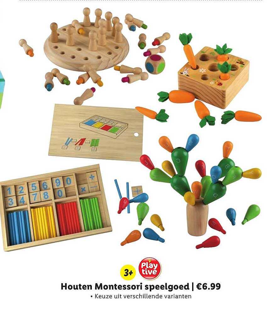 Houten Montessori speelgoed