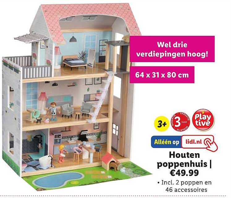 Houten poppenhuis