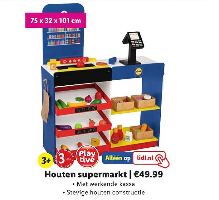 Houten supermarkt