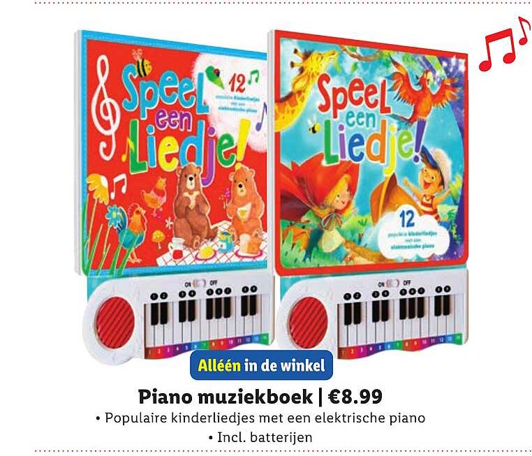 Piano muziekboek