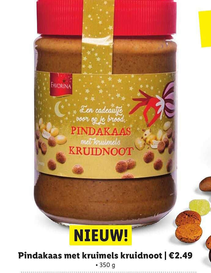 Pindakaas met kruimels kruidnoot