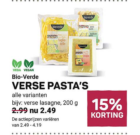 Bio-Verde VERSE PASTA'S