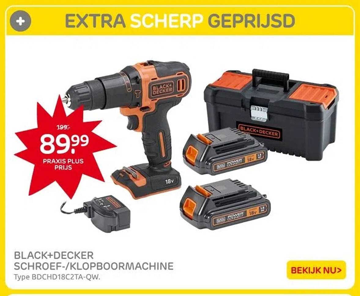 BLACK+DECKER SCHROEF-/KLOPBOORMACHINE