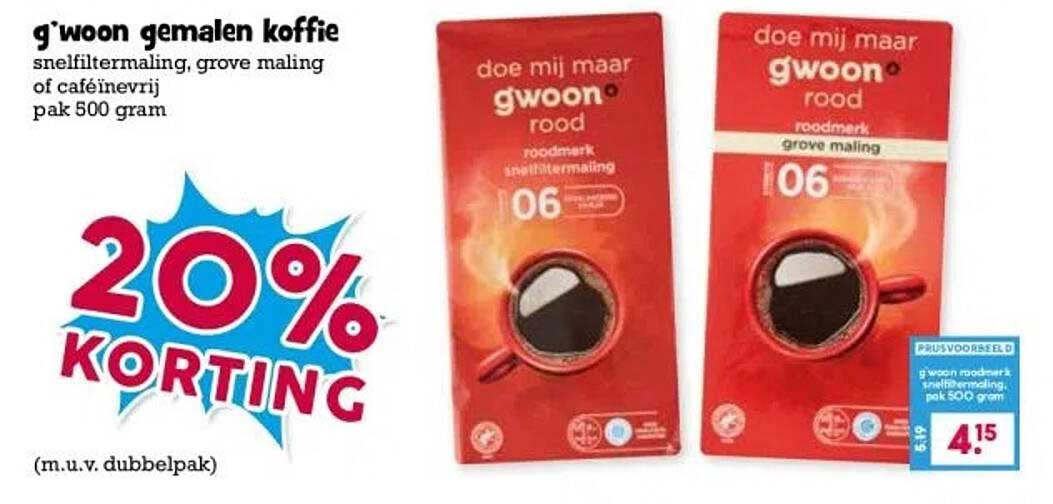 g'woon gemalen koffie