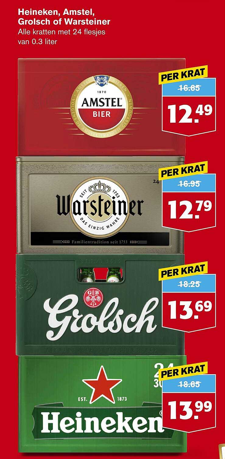 Heineken, Amstel, Grolsch of Warsteiner