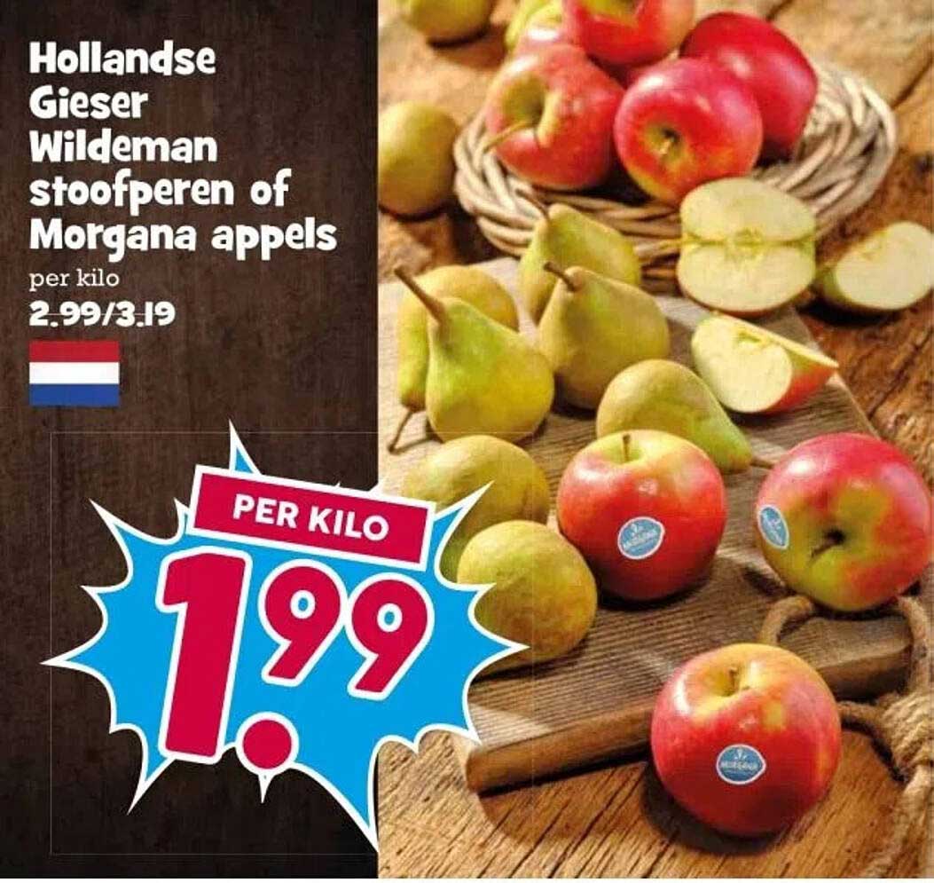 Hollandse Gieser Wildeman stoofperen of Morgana appels