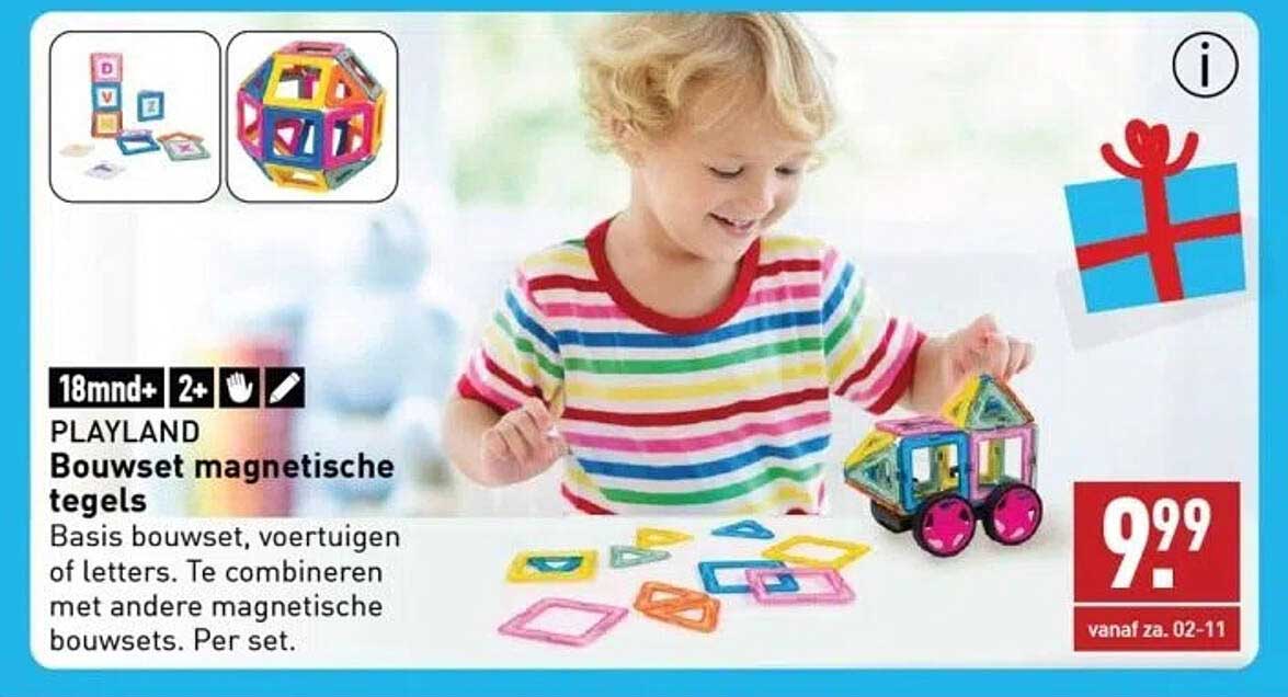 PLAYLAND Bouwset magnetische tegels