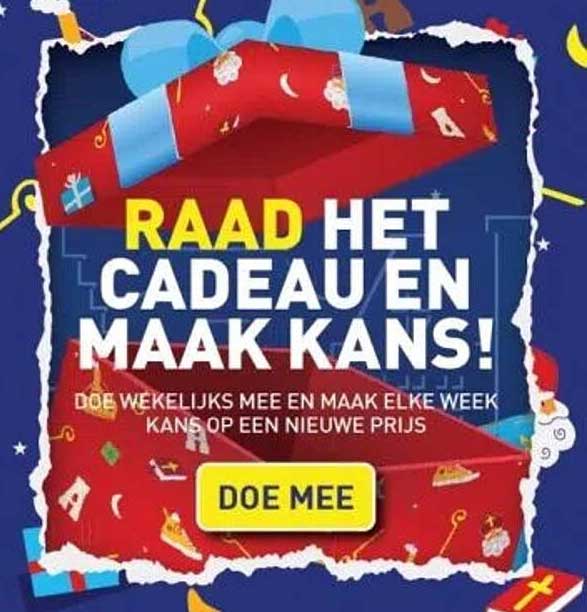 RAAD HET CADEAU EN MAAK KANS!