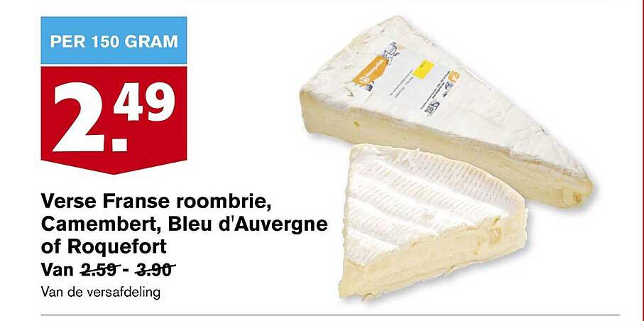 Verse Franse roombrie, Camembert, Bleu d'Auvergne of Roquefort