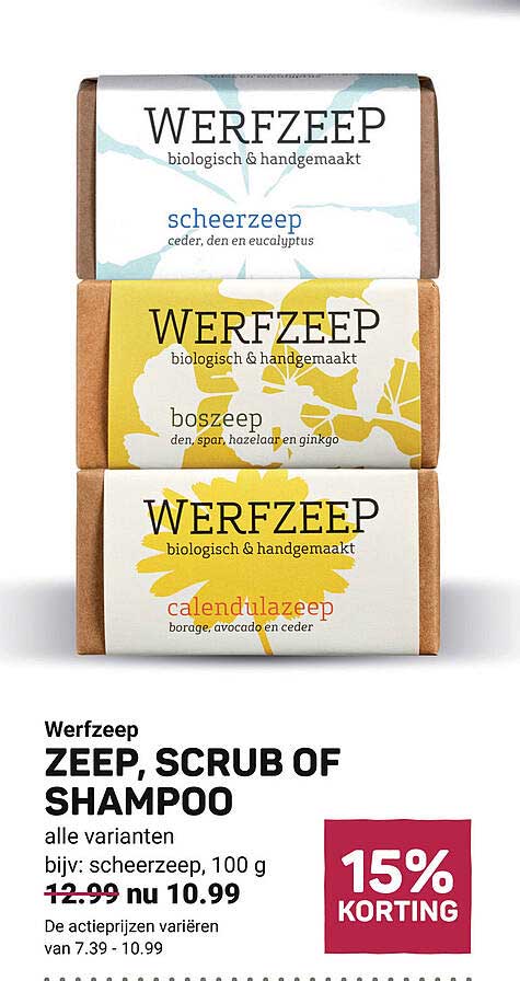 Werfzeep ZEEP, SCRUB OF SHAMPOO