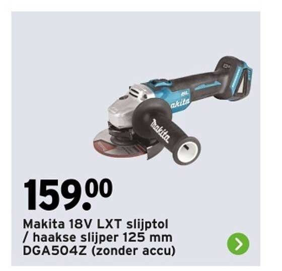 Makita 18V LXT slijptol / haakse slijper 125 mm DGA504Z