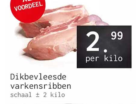 Dikbevliesde varkensribben