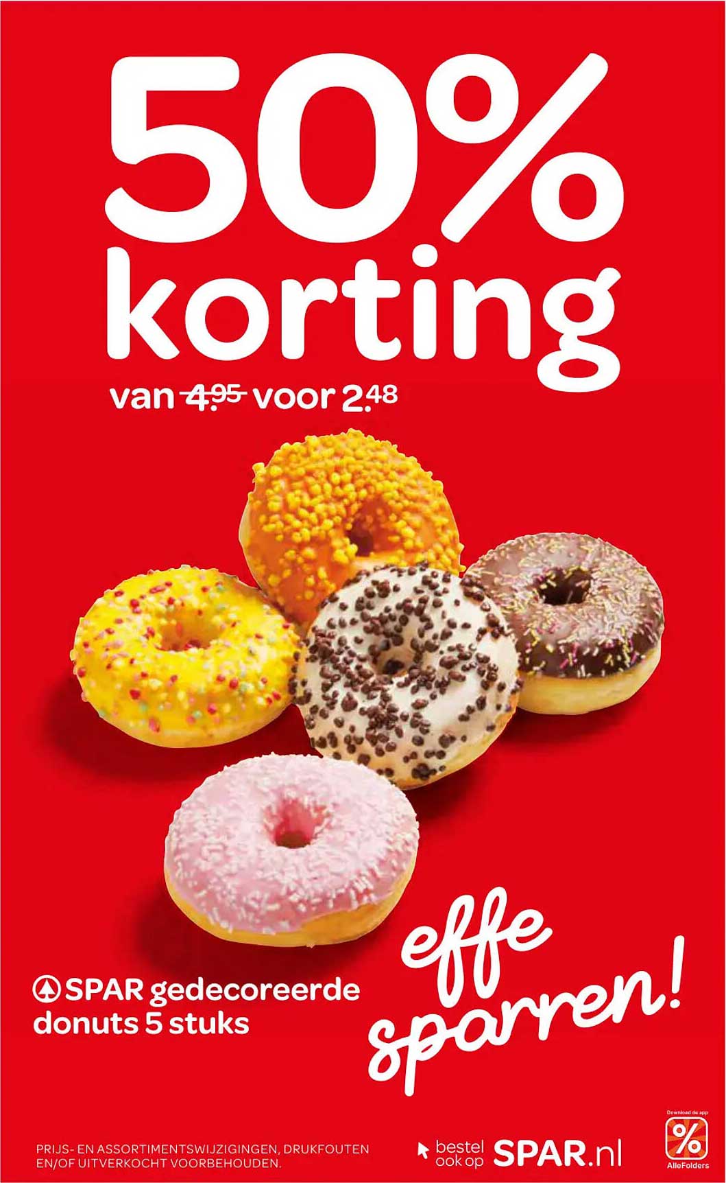 SPAR gedecoreerde donuts 5 stuks