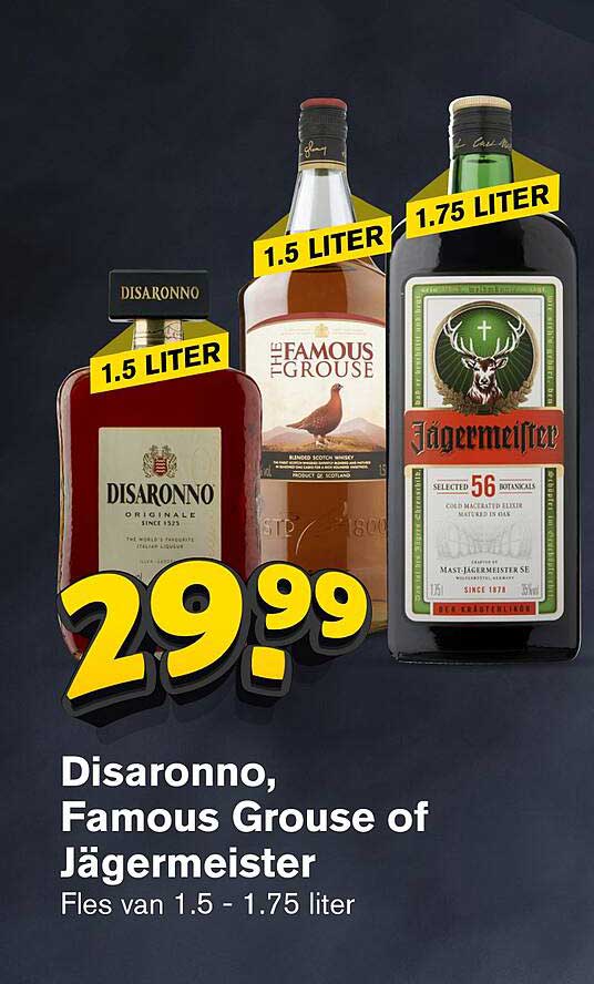 Disaronno, Famous Grouse of Jägermeister