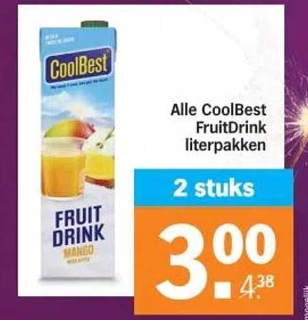 Alle CoolBest FruitDrink literpakken