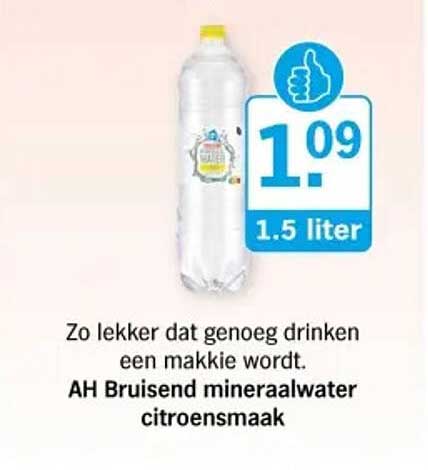 AH Bruisend mineraalwater citroensmaak