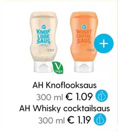 AH Knoflooksaus  
AH Whisky cocktailsaus