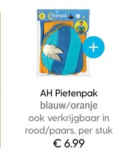 AH Pietenpak blauw/oranje