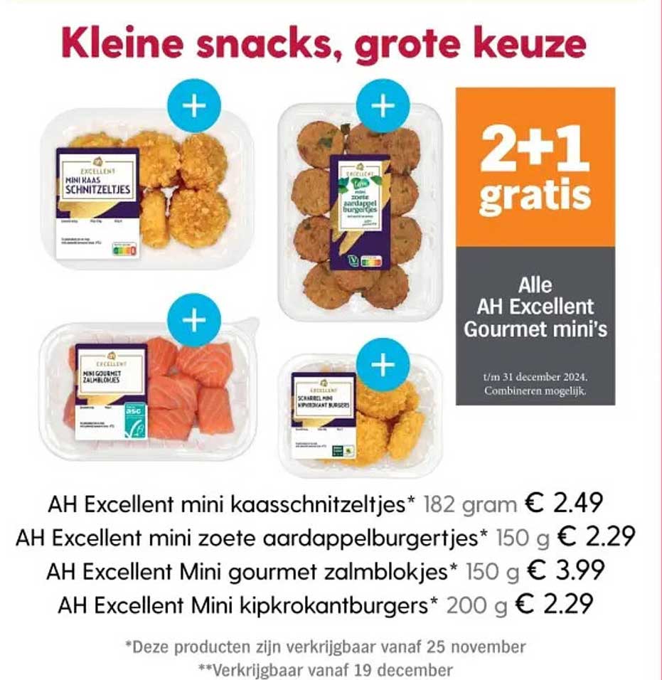 Alle AH Excellent Gourmet mini’s