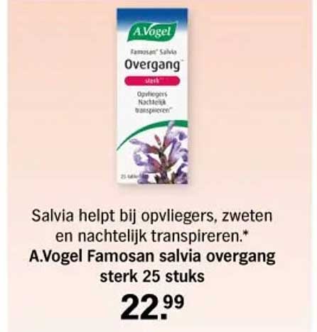 A.Vogel Famosan salvia overgang sterk 25 stuks