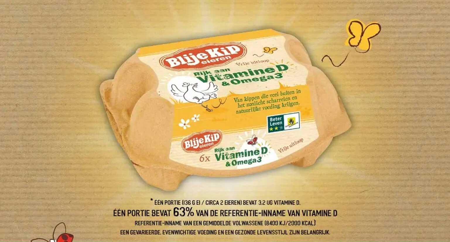 Blije Kip Eieren Rijk aan Vitamine D & Omega 3