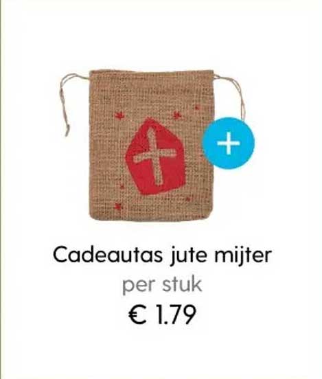 Cadeautas jute mijter