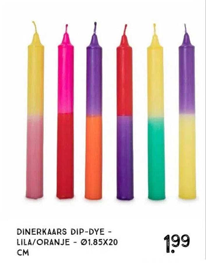 DINERKAARS DIP-DYE - LILA/ORANJE