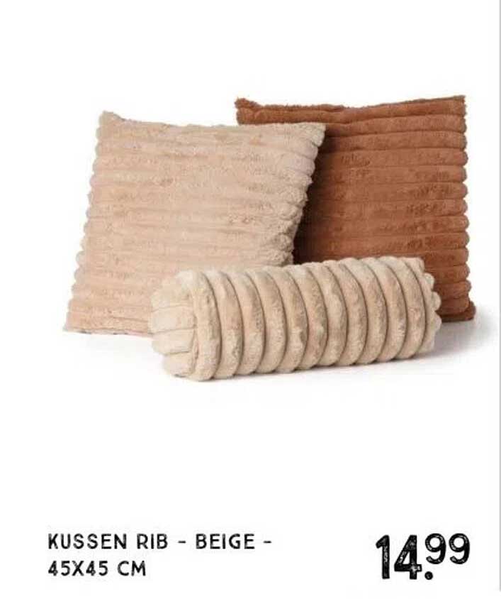 KUSSEN RIB - BEIGE -