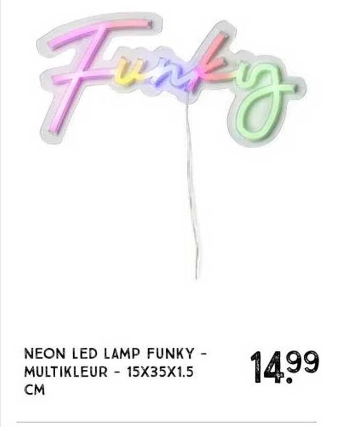 NEON LED LAMP FUNKY - MULTIKLEUR