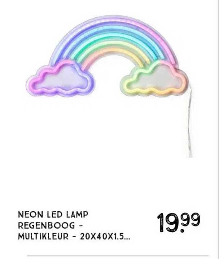 NEON LED LAMP REGENBOOG - MULTIKLEUR