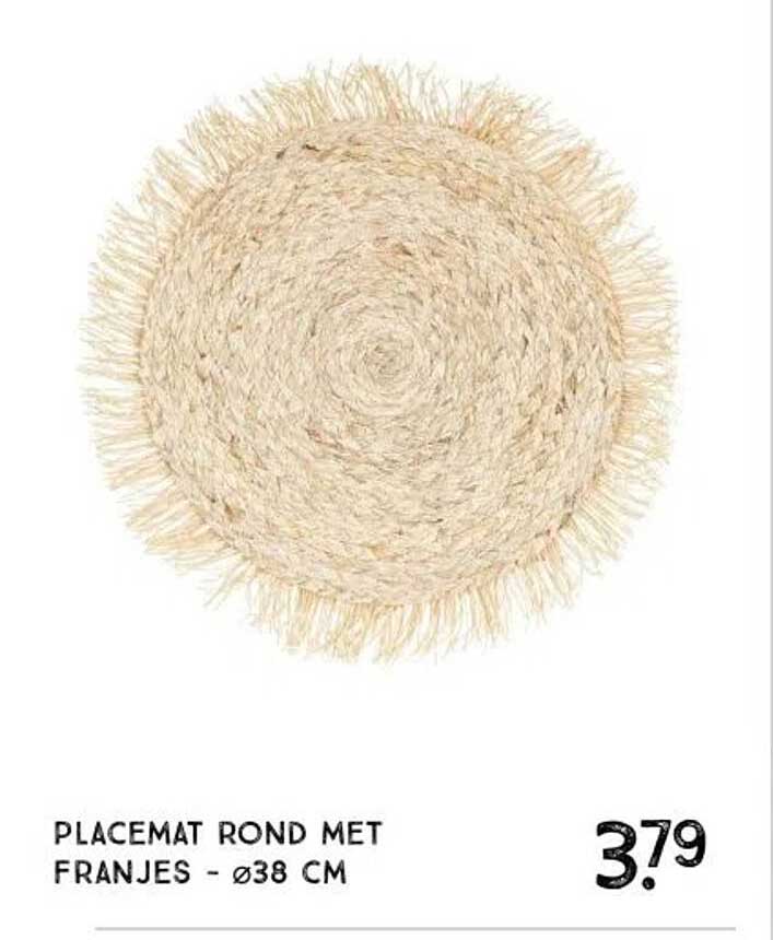 PLACEMAT ROND MET FRANJES