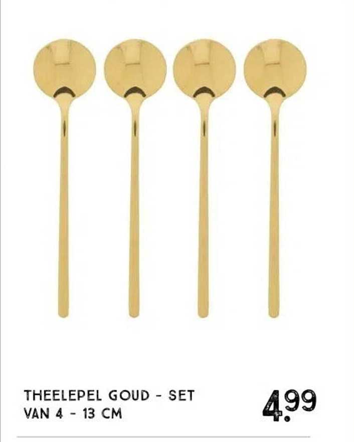 THEELEPEL GOUD - SET VAN 4